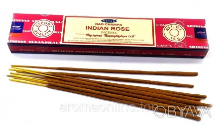 Ароматические пыльцовые благовония "Indian Rose". 
Производство Satya Индия. 
В . . фото 1