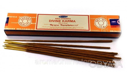 Ароматические пыльцовые благовония "Divine Karma". 
Производство Satya Индия. 
В. . фото 1