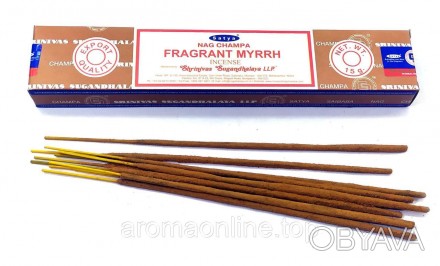Ароматические пыльцовые благовония "Fragrant Myrrh". 
Производство Satya Индия. . . фото 1