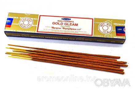 Ароматические пыльцовые благовония "Gold Gleam". 
Производство Satya Индия. 
В о. . фото 1