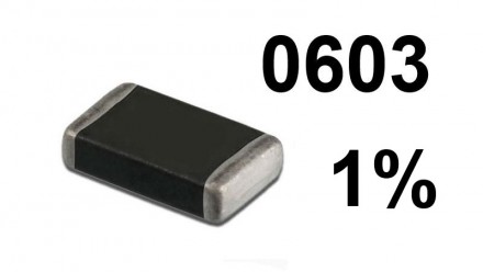 Резистор SMD 0603 1% 1R. Цена указана за 25 штук.. . фото 3