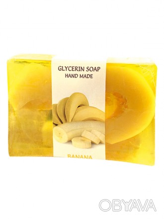 Глицериновое мыло ручной работы Банан.
Очищает кожу, делая ее бархатистой и глад. . фото 1