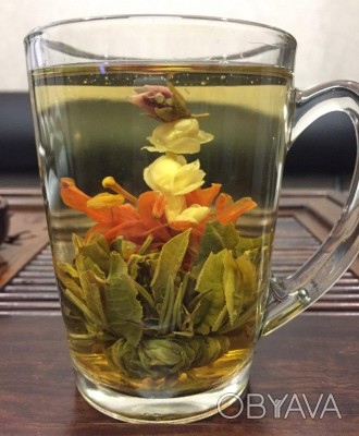 Китайский связанный чай Жасминовый цветок лилии — это оригинальный связанный чай. . фото 1