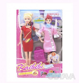 Кукла-стюардесса "Kaibibi". В наборе: кукла со сменным платьем, чемоданчик. У ку. . фото 1