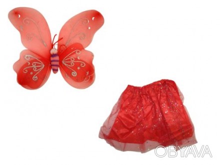 Красивый костюмчик для настоящей бабочки. В наборе: яркие большие крылья на рези. . фото 1