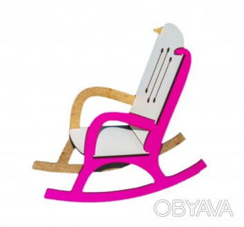 Кресло-качалка деревянная, для кукол.Упаковка: КоробкаЦвет: Бело-розовыйВес в уп. . фото 1
