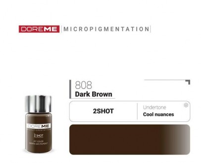 808 Dark Brown Doreme 2Shot Pigments
Темно-коричневый оттенок с холодным серым . . фото 2