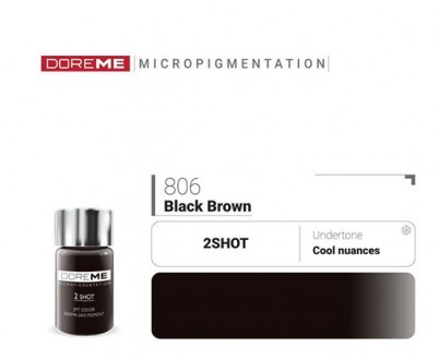 806 Black Brown Doreme 2Shot Pigments
Черно-коричневый цвет с холодным серым ос. . фото 2