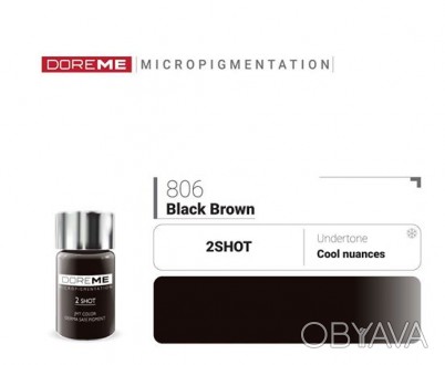 806 Black Brown Doreme 2Shot Pigments
Черно-коричневый цвет с холодным серым ос. . фото 1