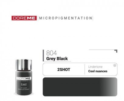 804 Grey Black Doreme 2Shot Pigments
Холодный черный с серым основанием. Рекоме. . фото 2