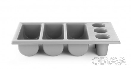 Контейнер для столовых приборов - GN 1/1 на 6 секций
серый цвет
размеры 530x325x. . фото 1