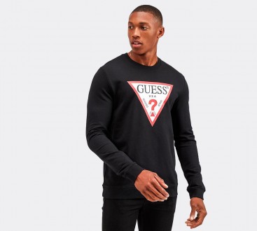 Черный свитшот Guess Logo, унисекс (мужской, женский, детский). Киев. фото 1 Черный свитшот Guess Logo, унисекс (мужской, женский, детский). Киев. фото 1