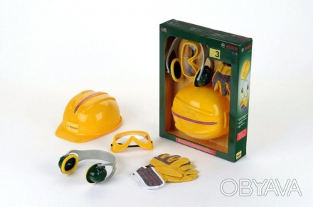 
100% оригинальный детский набор инструментов Bosch Klein 8537 каска, рукавицы, . . фото 1