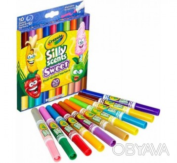 
Crayola Silly Scents Dual Ended Markers 
10 двусторонних фломастеров 
20 цветов. . фото 1
