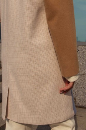 Демисезонное трехцветное кашемировое пальто прямого кроя на пуговицах
НАЛИЧИЕ УТ. . фото 5