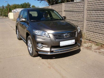 Труба двойная на Toyota RAV 4 Нержавейка (60 диаметр). Київ. фото 1 Труба двойная на Toyota RAV 4 Нержавейка (60 диаметр). Київ. фото 1