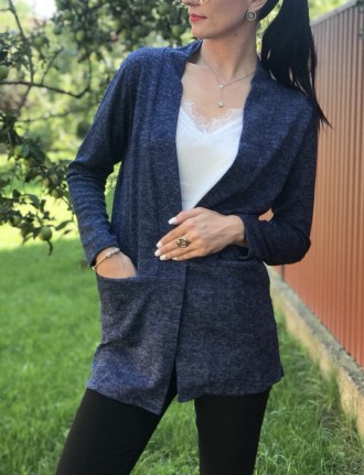 Кардиган женский с карманами, демисезонный, ангоровый. Киев. фото 1