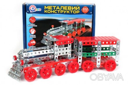 Конструктор металлический "Поезд ТехноК", 312 деталей. Благодаря этой игрушке ре. . фото 1