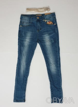 Стрейчевые тонкие джинсы для девочки (скинни)
Джинс мягкий, не плотный, очень хо. . фото 1