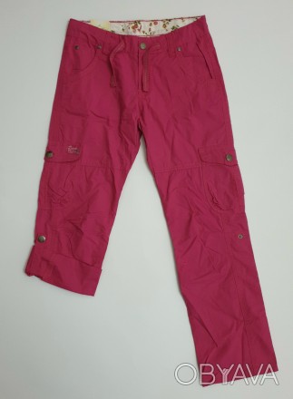 Яркие однотонные котоновые брюки для девочки
Можно носить как бриджи ( брючки по. . фото 1