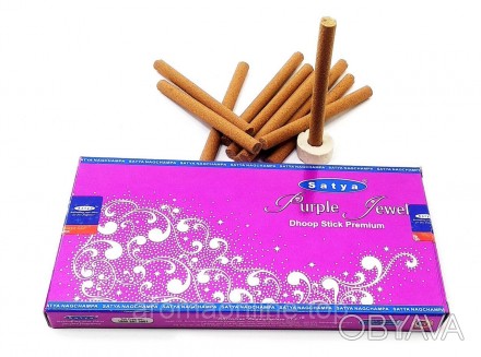 Ароматические палочки Purple Jewel производства Satya Shrinivas Sugandhalaya Инд. . фото 1