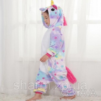  
Детская пижама кигуруми Единорог со звездами 110 см
Этот детский костюм пораду. . фото 1