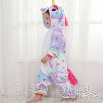 Детская пижама кигуруми Единорог со звездами 130 см
Этот детский костюм порадуем. . фото 1