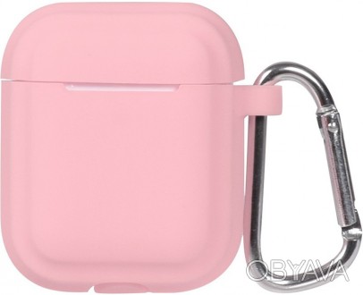 Кейс TOTO Plain Cover With Stripe Style Case AirPods Pink. . фото 1