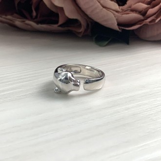 
 
 Родированное серебряное кольцо 925 пробы без камней. Родированные украшения . . фото 3