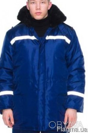 Модель куртки с защитой от ветра, влаги и мороза. Удлиненный фасон, прямого силу. . фото 1