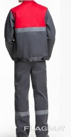 Костюм рабочий черный с синим "Навигатор" состоит с куртки и полукомбинезона. Ку. . фото 3