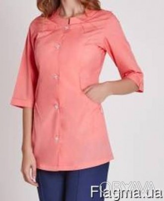 Куртка медицинская женская Софит кораллового цвета, отличный вариант современный. . фото 1