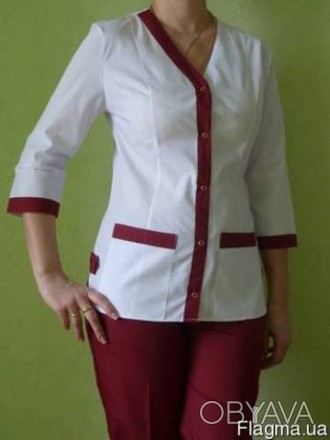 Медицинский костюм женский Радуга состоит с куртки на кнопках медицинский и брюк. . фото 1