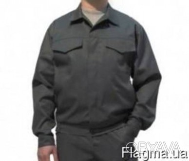 Куртка рабочая серого цвета "Конструктор" с притачным поясом который по бокам со. . фото 1