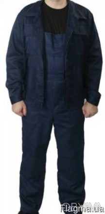Полукомбинезон с курткой "Эконом" тк.Дефенса т.синий для защиты от общих произво. . фото 1