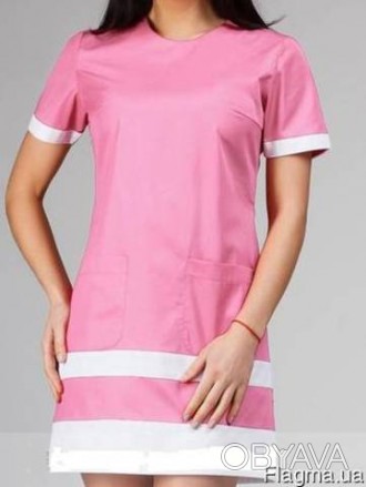 Женский медицинский халат (светло-розовый) наша компания изготовит для вас в люб. . фото 1