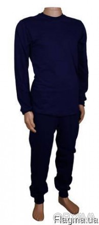 Мужское нательное белье синее без начеса 
Комплект мужского нательного белья вкл. . фото 1