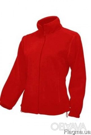 Флисовая кофта красного цвета 
Женская флисовая куртка, плотность ткани 300 г / . . фото 1
