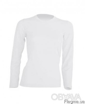 Женская футболка с длинными рукавами 
100% хлопок 
темно серый меланж (GМ): 85% . . фото 1