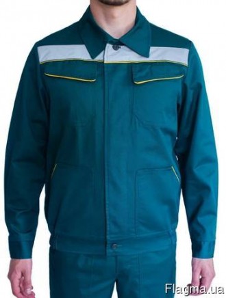 Курточка рабочая Спецназ зеленая изготовлена из практичной ткани саржа, составом. . фото 2