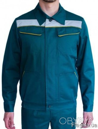 Курточка рабочая Спецназ зеленая изготовлена из практичной ткани саржа, составом. . фото 1