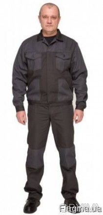 Рабочий костюм с брюками Карго, серый 
Ткань: саржа смесовая хб 67 %, пэ 33%, пл. . фото 1
