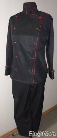 Поварской костюм Джентельмен брюки и куртка ткань халатная, пуговицы на ножках
К. . фото 1