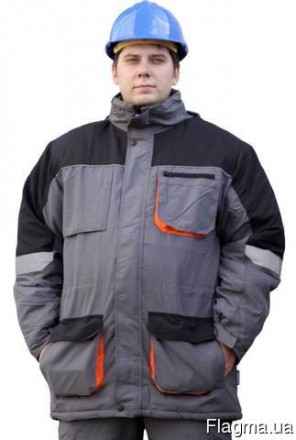 Утепленная рабочая куртка Эмертон 
Ткань: Дюспо, полиэстер - 100%
Утеплитель: си. . фото 2