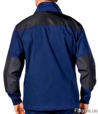 Рабочая куртка Нэви
Ткань: полиэфир - 65%, хлопок - 35%, 240 г/м²; 
 Застежка: н. . фото 3