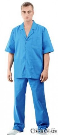 Мужской рабочий костюм Доктор состоит из блузы и брюк.
Куртка:
• центральная зас. . фото 1