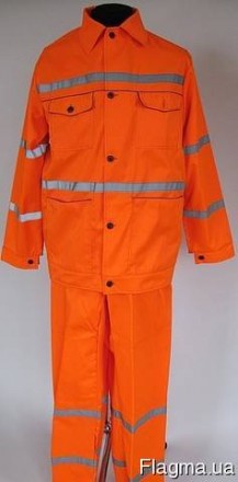 Полукомбинезон с курткой «Дорожник -2» 
Ткань: саржа оранжевая пл.220 г/м 2 (35%. . фото 3
