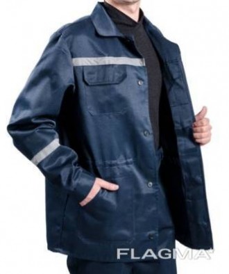 Рабочий костюм с СВП синий используется для защиты от производственных загрязнен. . фото 4