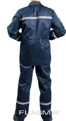 Рабочий костюм с СВП синий используется для защиты от производственных загрязнен. . фото 5