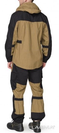 Костюм Горка состоит из куртки и брюк. Цвета: основной - оливковый, отделка - че. . фото 4